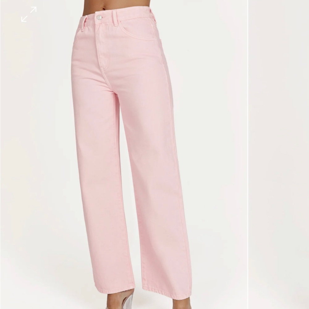 MESHKI mid rise blush jeans